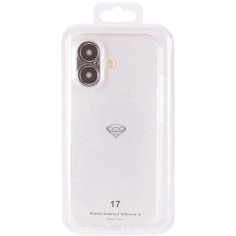 Прозорий чохол Nova Sparkle для Apple iPhone 17 (6.3) із блискітками на малюнкі №4
