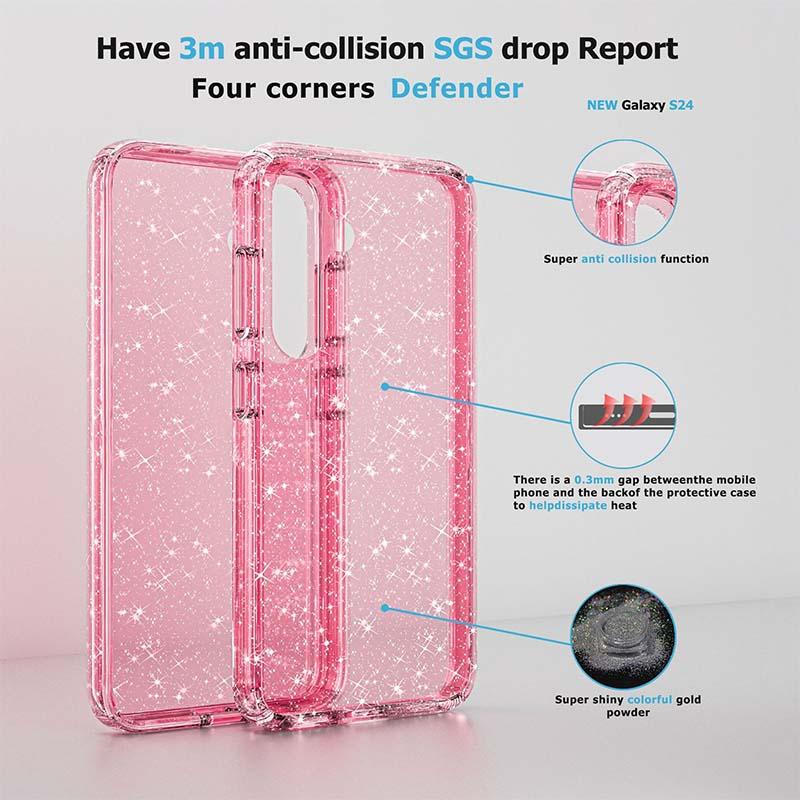 Прозорий чохол Nova Sparkle для Samsung Galaxy A07 із блискітками на малюнкі №6