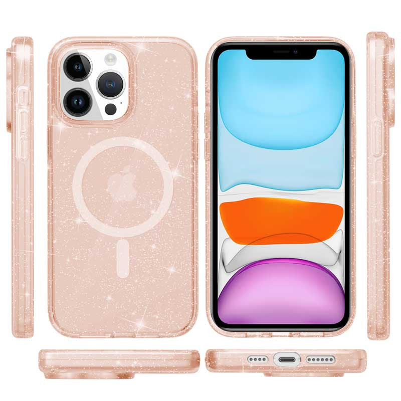 Сверкающий чехол Galaxy Sparkle with MagSafe для Apple iPhone 13 Pro (6.1) | MagFit | на картинке №2