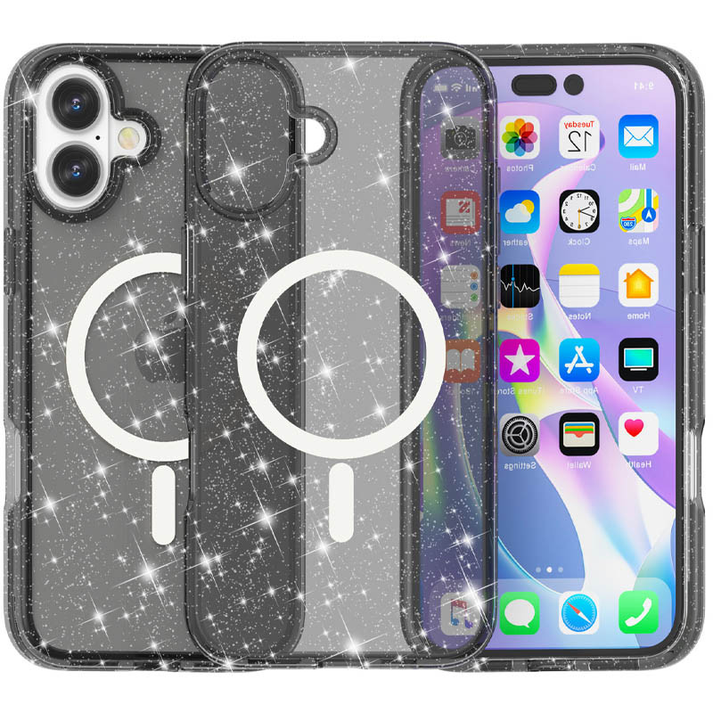 Сверкающий чехол Galaxy Sparkle with MagSafe для Apple iPhone 16 Plus (6.7) | MagFit | на картинке №1