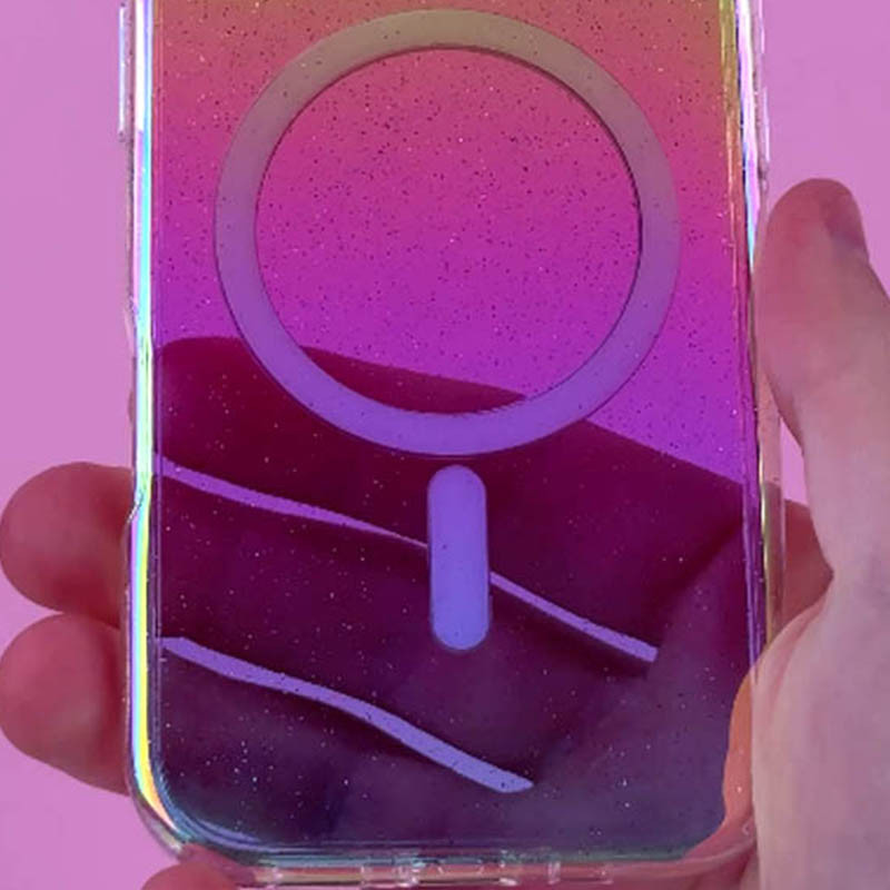 Сверкающий чехол Galaxy Sparkle with MagSafe для Apple iPhone 16e (6.1) | MagFit | на картинке №3