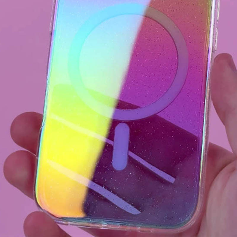 Сверкающий чехол Galaxy Sparkle with MagSafe для Apple iPhone 16e (6.1) | MagFit | на картинке №4