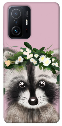 Чохол itsPrint Raccoon in flowers для Xiaomi 11T / 11T Pro