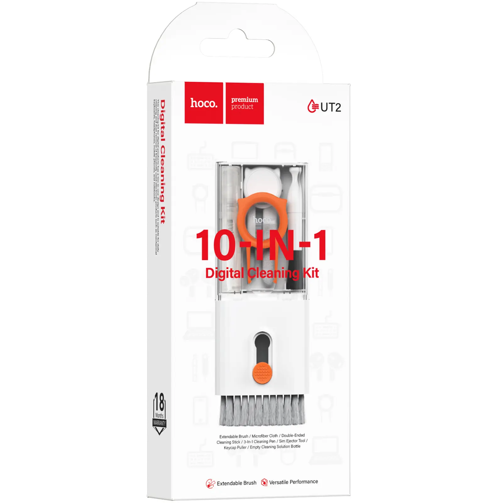 Набор для очистки гаджетов Hoco UT2 Mr. Gadget 10in1, White 1, купить оптом с доставкой