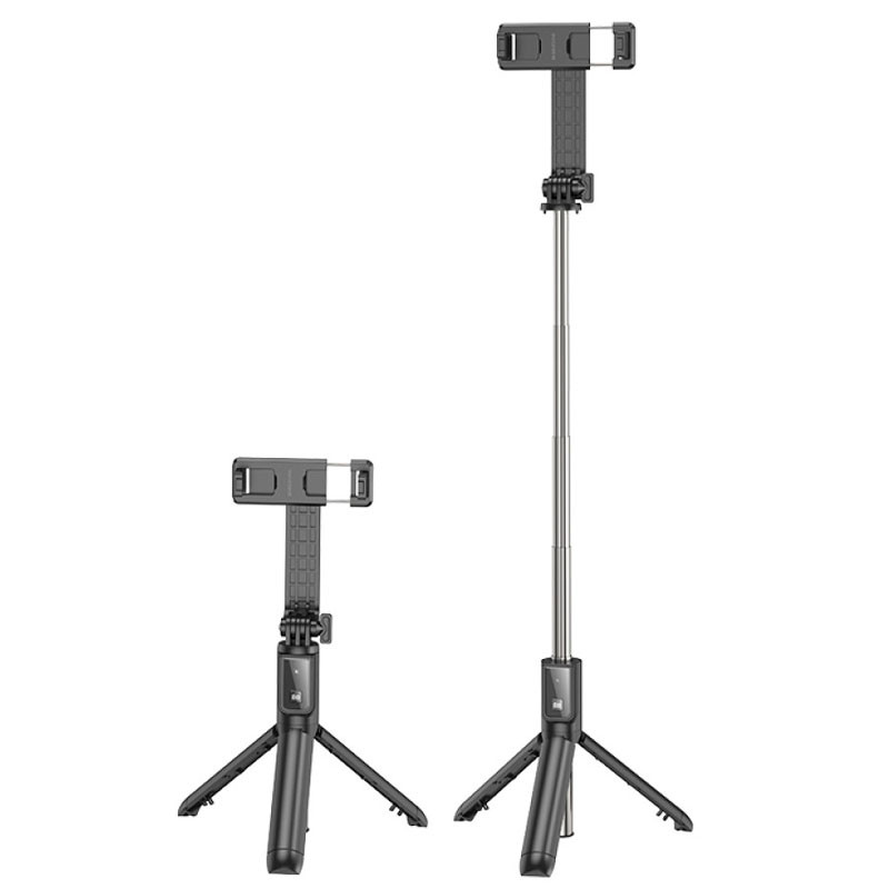 Монопод для селфі Borofone BY11 Happy з триногами + знімний BT пульт на малюнкі №4