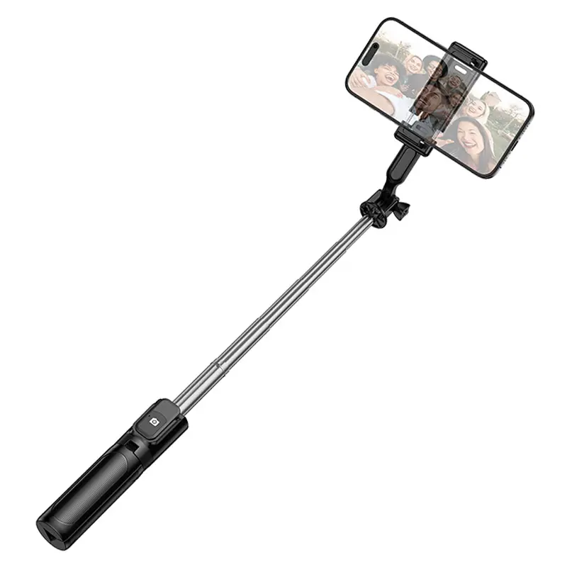 Монопод для селфи Borofone BY14 mini трипод + съемный BT пульт, Black 3, купить оптом с доставкой