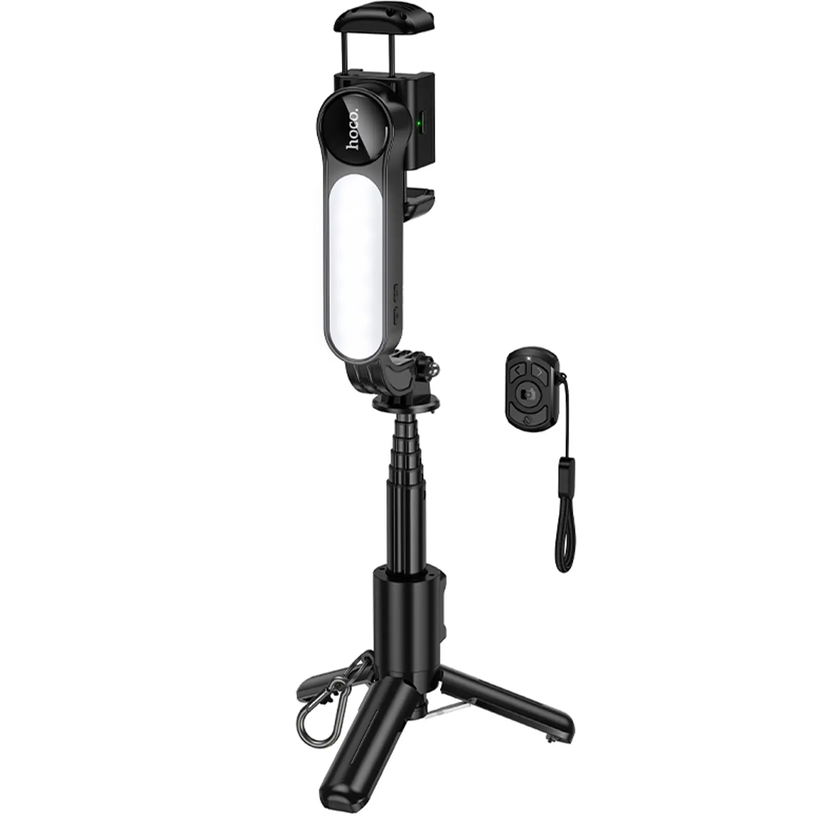 Монопод для селфи Hoco K90 Support axis smart+light, Black 6, купить оптом с доставкой