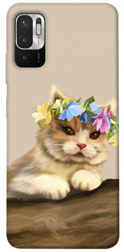Чехол itsPrint Cat in flowers для Xiaomi Redmi Note 10 5G