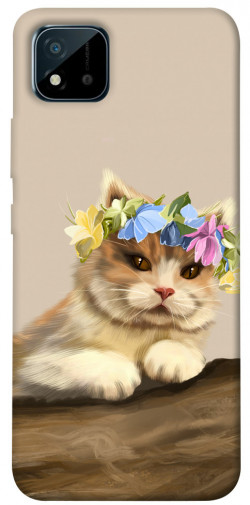 Чехол itsPrint Cat in flowers для Realme C11 (2021)