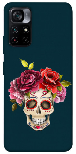 Чохол itsPrint Flower skull для Xiaomi Poco M4 Pro 5G