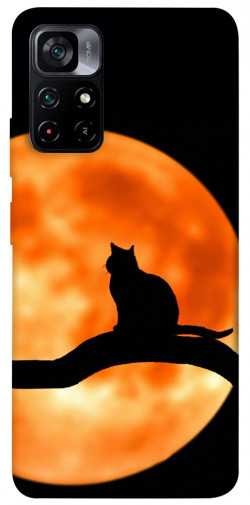 Чохол itsPrint Кіт на тлі місяця для Xiaomi Poco M4 Pro 5G