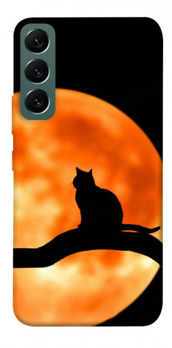 Чехол itsPrint Кот на фоне луны для Samsung Galaxy S22