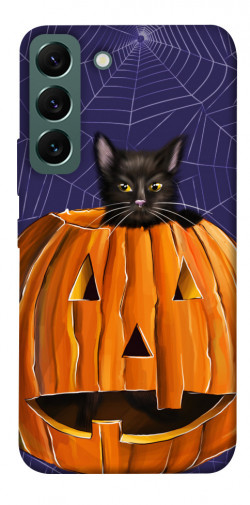 Чехол itsPrint Cat and pumpkin для Samsung Galaxy S22