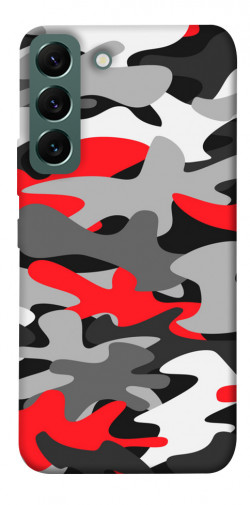 Чехол itsPrint Красно-серый камуфляж для Samsung Galaxy S22