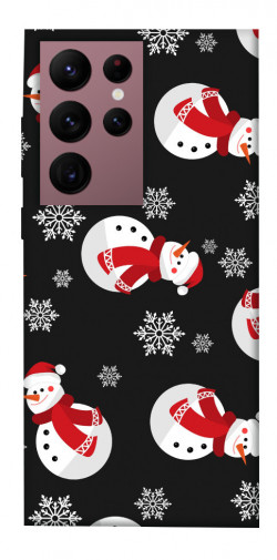 Чехол itsPrint Снеговики для Samsung Galaxy S22 Ultra