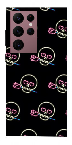 Чехол itsPrint Череп с розой для Samsung Galaxy S22 Ultra