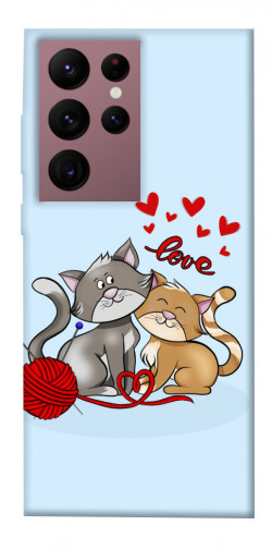 Чохол itsPrint Два коти Love для Samsung Galaxy S22 Ultra