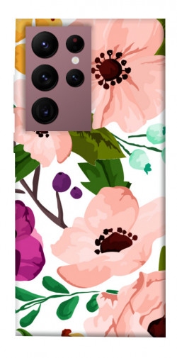 Чехол itsPrint Акварельные цветы для Samsung Galaxy S22 Ultra