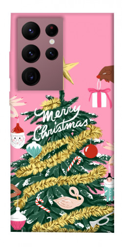 Чехол itsPrint Праздничная елка для Samsung Galaxy S22 Ultra