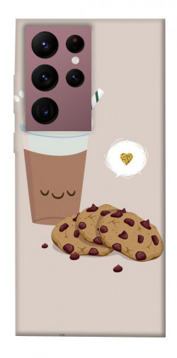 Чехол itsPrint Кофе с печеньем для Samsung Galaxy S22 Ultra
