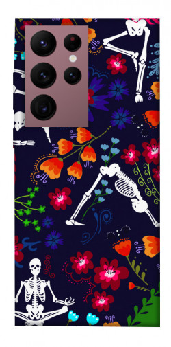 Чехол itsPrint Yoga skeletons для Samsung Galaxy S22 Ultra