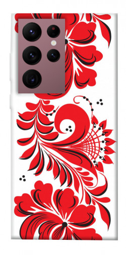 Чохол itsPrint Червона вишиванка для Samsung Galaxy S22 Ultra