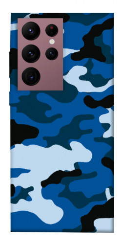 Чехол itsPrint Синий камуфляж 3 для Samsung Galaxy S22 Ultra