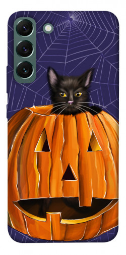 Чехол itsPrint Cat and pumpkin для Samsung Galaxy S22+