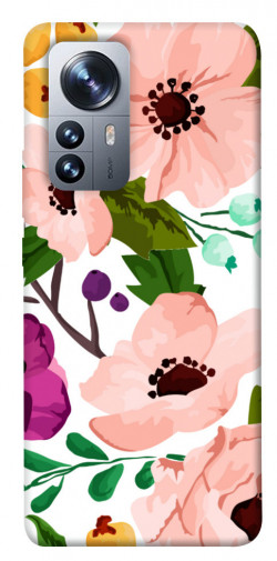 Чехол itsPrint Акварельные цветы для Xiaomi 12 / 12X