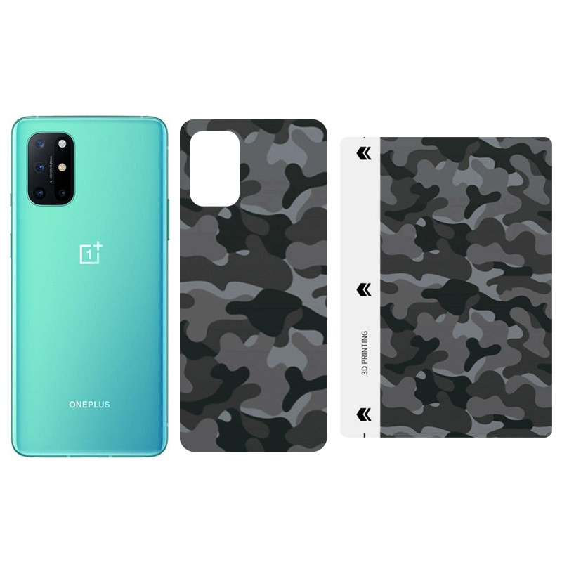 Защитная пленка SKLO Back (тыл) Camo (тех.пак) для OnePlus 8, Серый / Army Gray, Бронированная пленка, купить оптом с доставкой