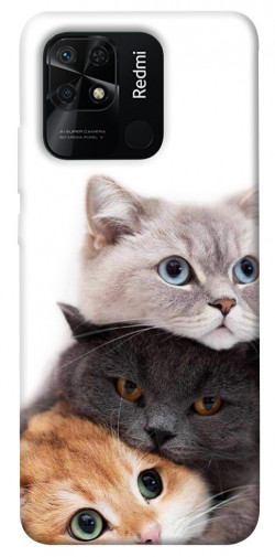 Чехол itsPrint Три кота для Xiaomi Redmi 10C