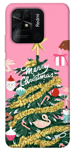 Чехол itsPrint Праздничная елка для Xiaomi Redmi 10C