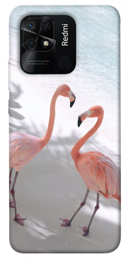 Чехол itsPrint Flamingos для Xiaomi Redmi 10C