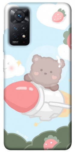 Чехол itsPrint Мишка на ракете для Xiaomi Redmi Note 11 Pro 4G/5G