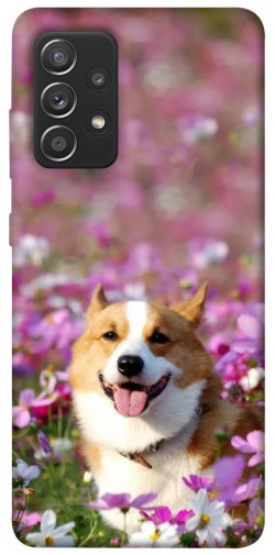 Чохол itsPrint Коргі в квітах для Samsung Galaxy A52 4G / A52 5G