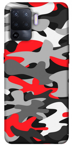 Чохол itsPrint Червоно-сірий камуфляж для Oppo A94
