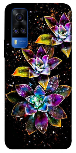 Чохол itsPrint Flowers on black для Vivo Y51a