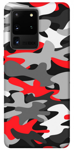 Чохол itsPrint Червоно-сірий камуфляж для Samsung Galaxy S20 Ultra