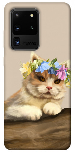 Чохол itsPrint Cat in flowers для Samsung Galaxy S20 Ultra