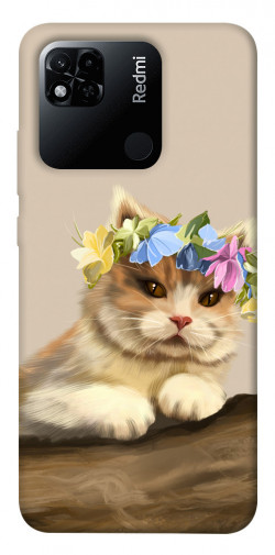 Чехол itsPrint Cat in flowers для Xiaomi Redmi 10A
