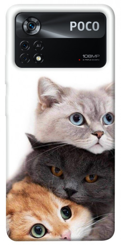 Чехол itsPrint Три кота для Xiaomi Poco X4 Pro 5G