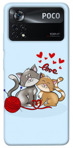 Чехол itsPrint Два кота Love для Xiaomi Poco X4 Pro 5G