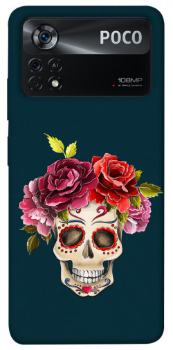Чехол itsPrint Flower skull для Xiaomi Poco X4 Pro 5G
