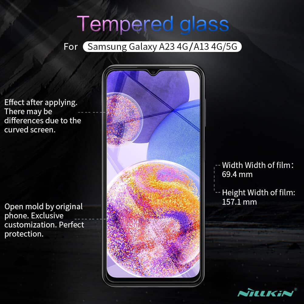 Загартоване захисне скло Nillkin Amazing H для Samsung Galaxy A13 4G | завтовшки 0.33 мм дивитися фото №3