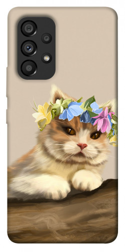 Чехол itsPrint Cat in flowers для Samsung Galaxy A53 5G