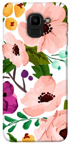 Чехол itsPrint Акварельные цветы для Samsung J600F Galaxy J6 (2018)