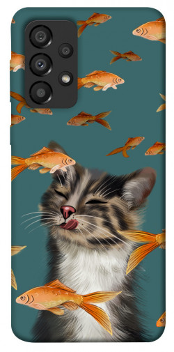 Чехол itsPrint Cat with fish для Samsung Galaxy A33 5G