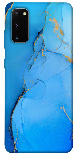Чехол itsPrint Синий с золотом для Samsung Galaxy S20