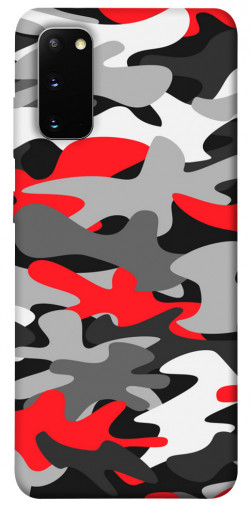 Чехол itsPrint Красно-серый камуфляж для Samsung Galaxy S20