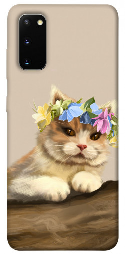 Чохол itsPrint Cat in flowers для Samsung Galaxy S20